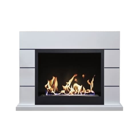 Биокамин в портале "Русский огонь" Аляска с декоративным стеклом (стемалитом)