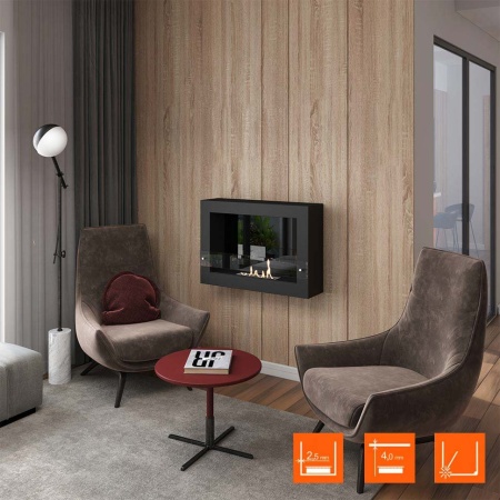 Биокамин SteelHeat WALL ONE 800 LITE черный Биокамин SteelHeat WALL ONE 800 LITE черный по цене 24 255 руб.