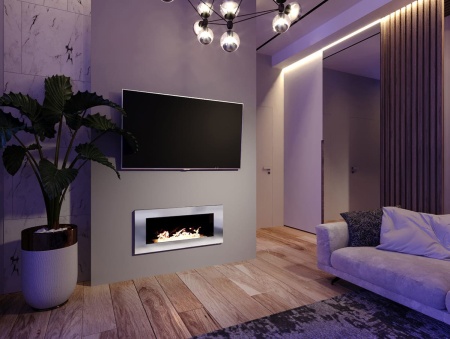 Биокамин "Русский огонь" Хай-тек 900V встраиваемый с защитным стеклом по цене 37 250 руб.