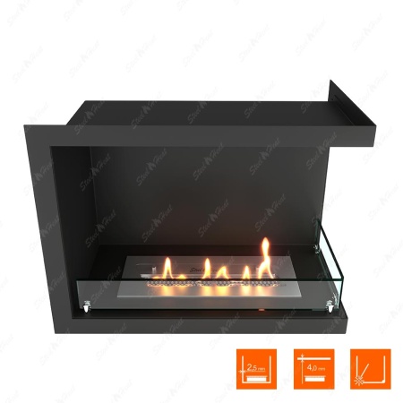 Биокамин угловой SteelHeat Leader 600 правый стекло по цене 26 548 руб.