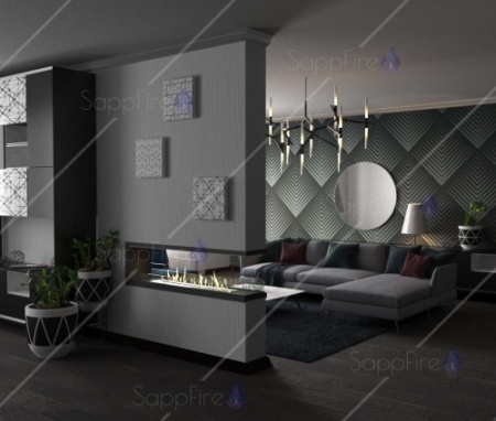 Встраиваемый торцевой сквозной очаг 1400 SappFire Встраиваемый торцевой сквозной очаг 1400 SappFire по цене 62 600 руб.